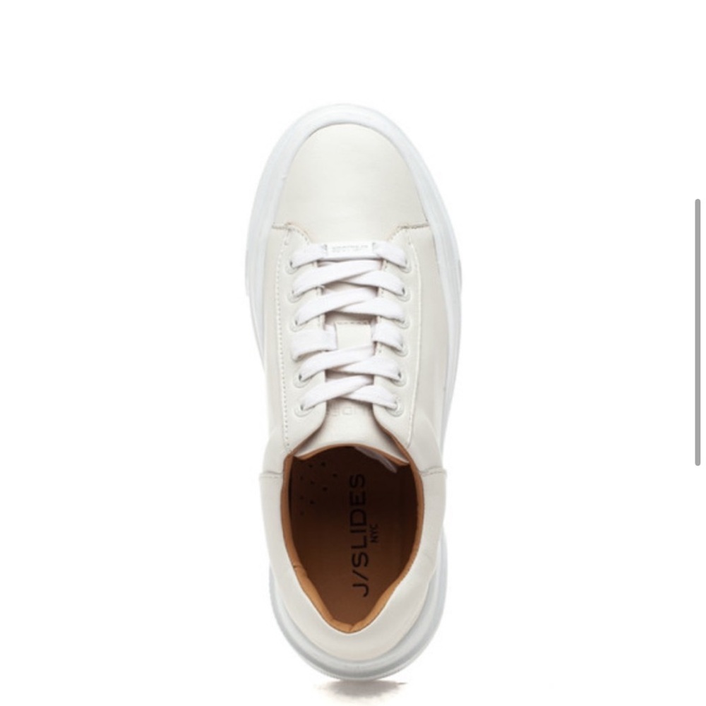NWT J/SLIDES AMANDA White Leather Sneaker - Picture 5 of 15